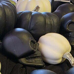 Gothic Halloween Decor Bundle - Skulls & Pumpkins Collection